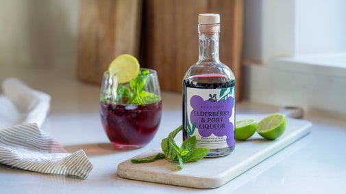 Elderberry port liqueur, part of the 2026 spring/summer collection